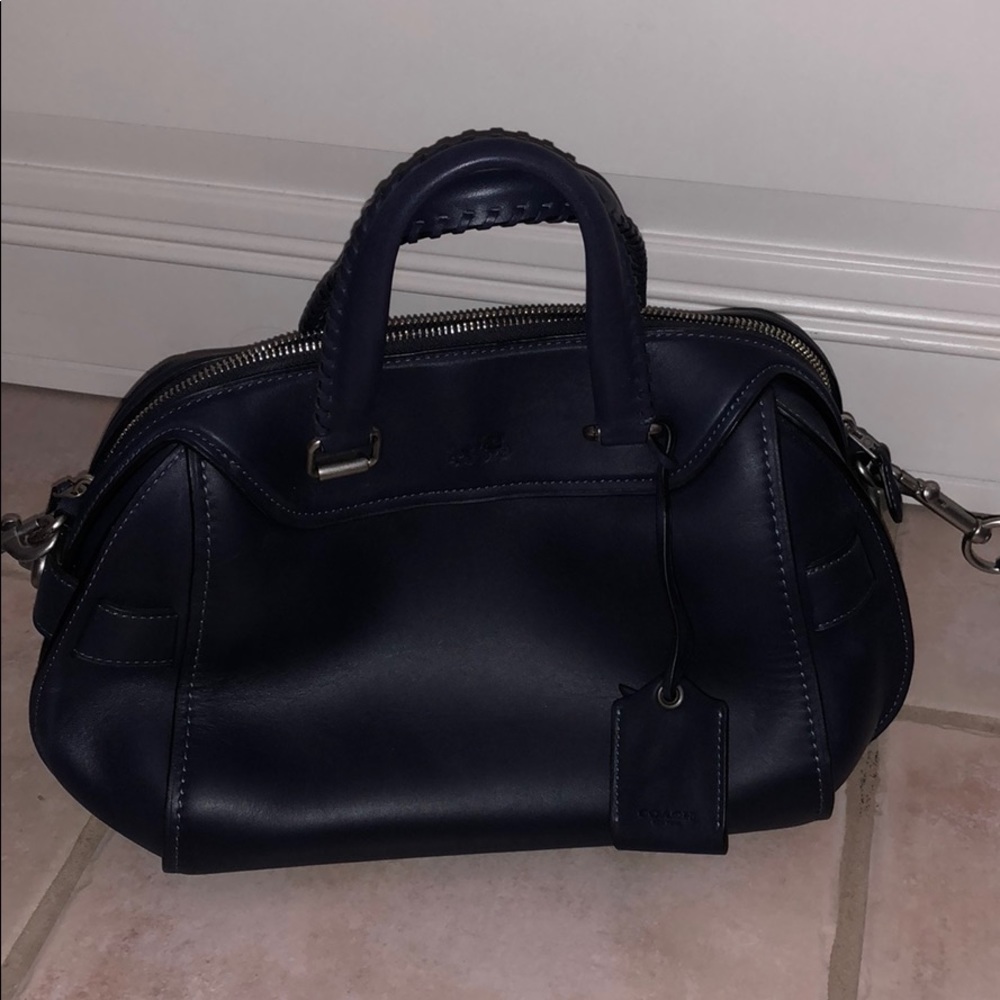 Large Dark Blue Coach Purse